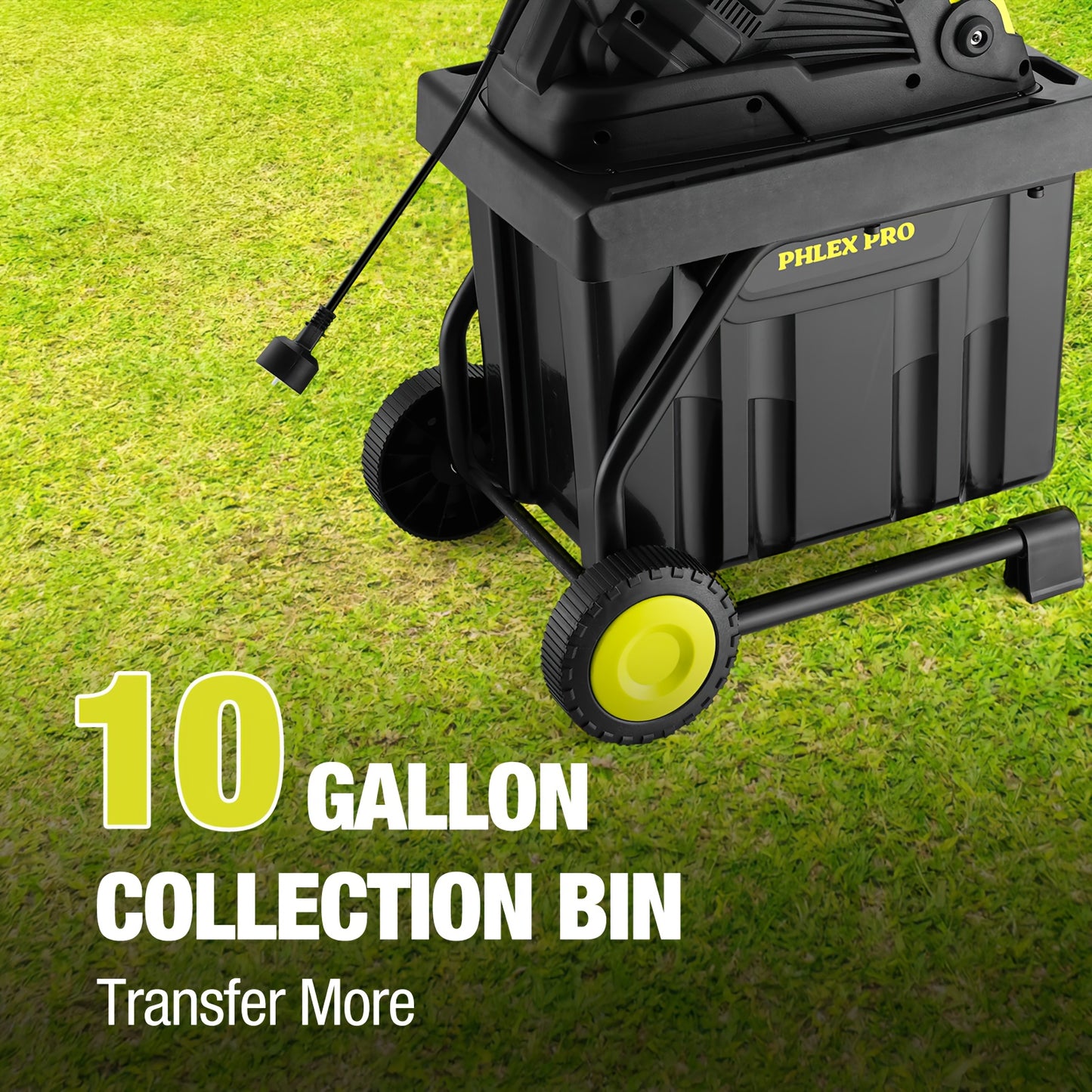 Electric Wood Chipper Shredder 15 Amp With Collecting Bin