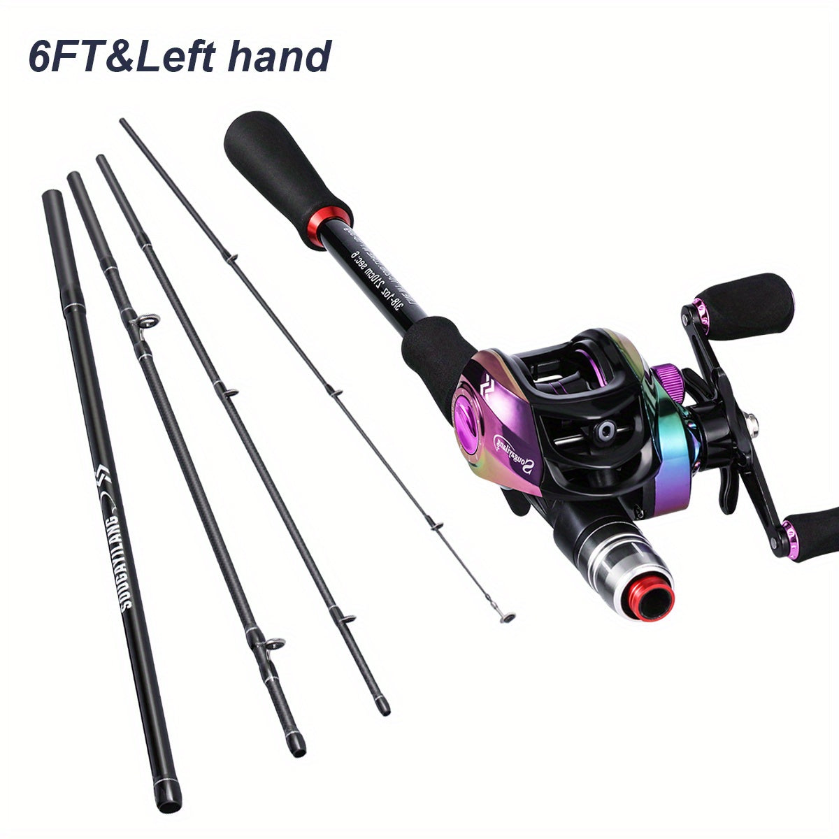 Sougayilang Graphite Rod And Baitcasting Reel For Freshwater