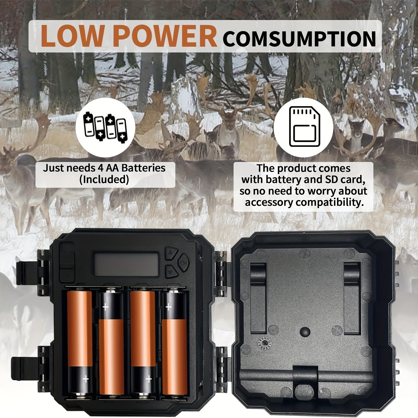 Mini Trail Camera 24MP Night Vision Motion Activated Cam