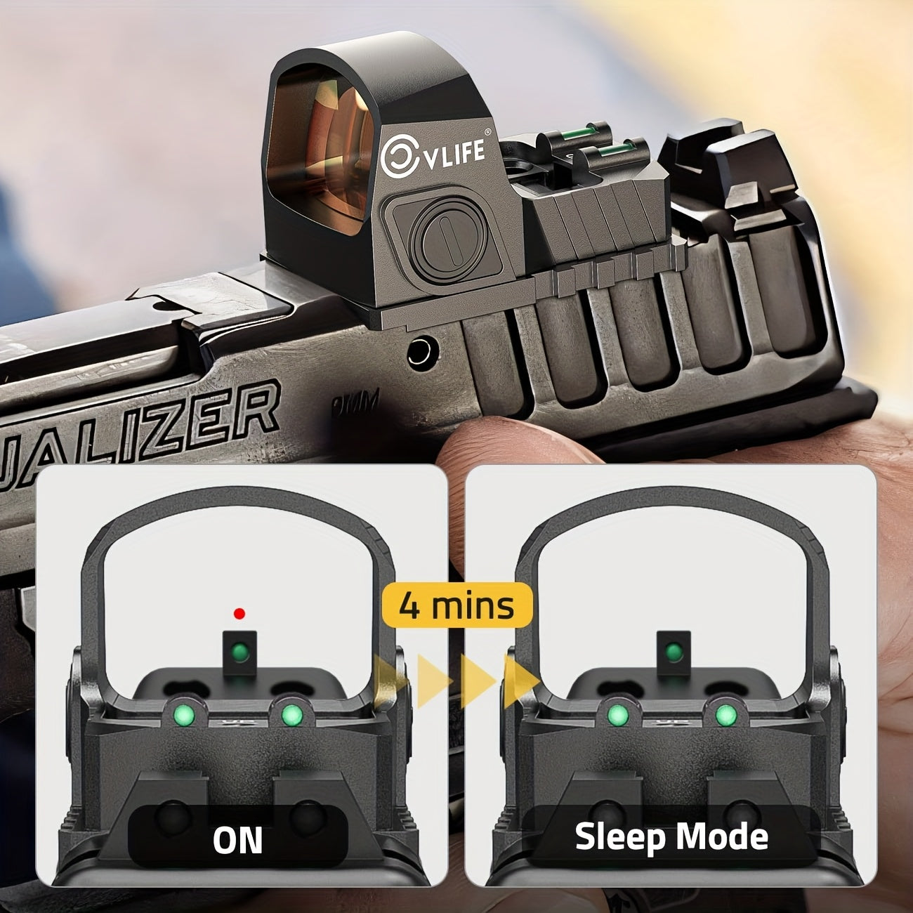 Awake Dot Sight With Compact Picatinny MOS Mount Adapter