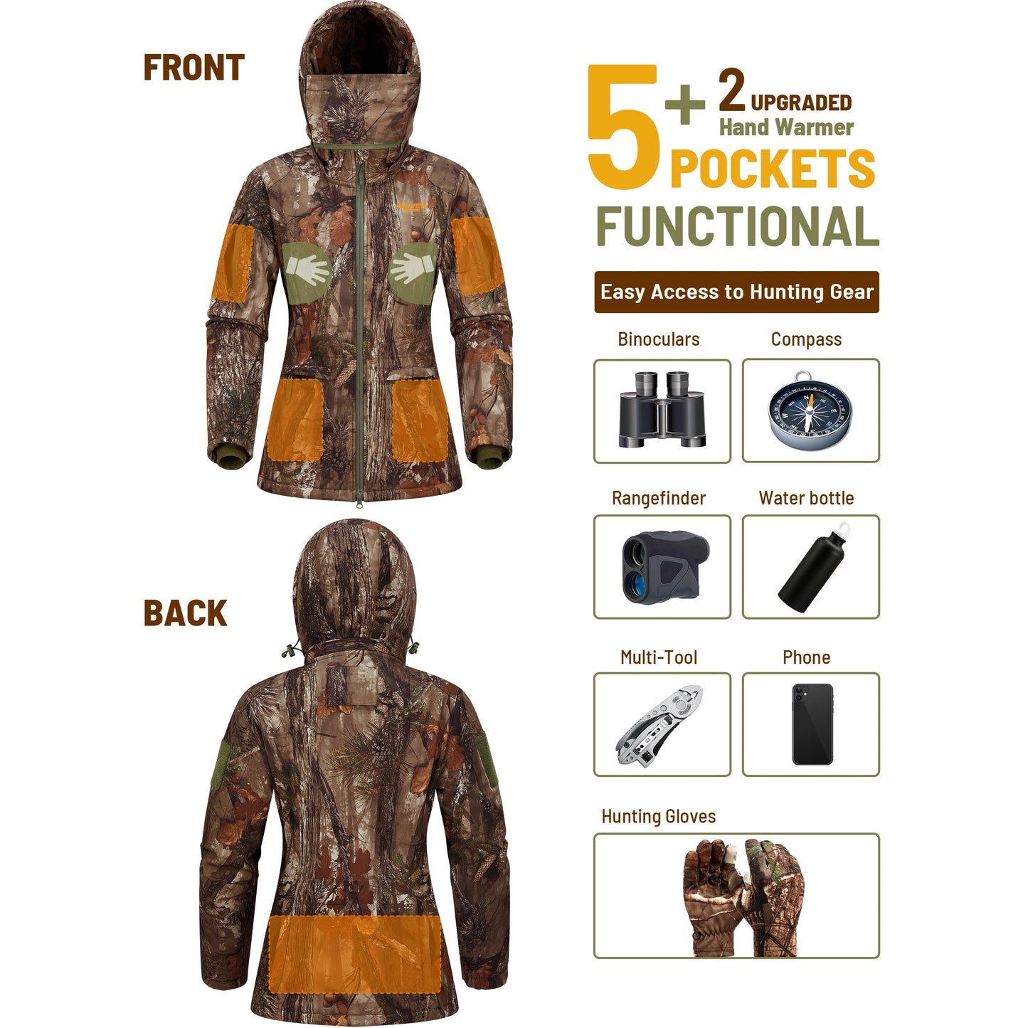 Upgraded Ultra Quiet Water Resistant Duck Hunting Jacket