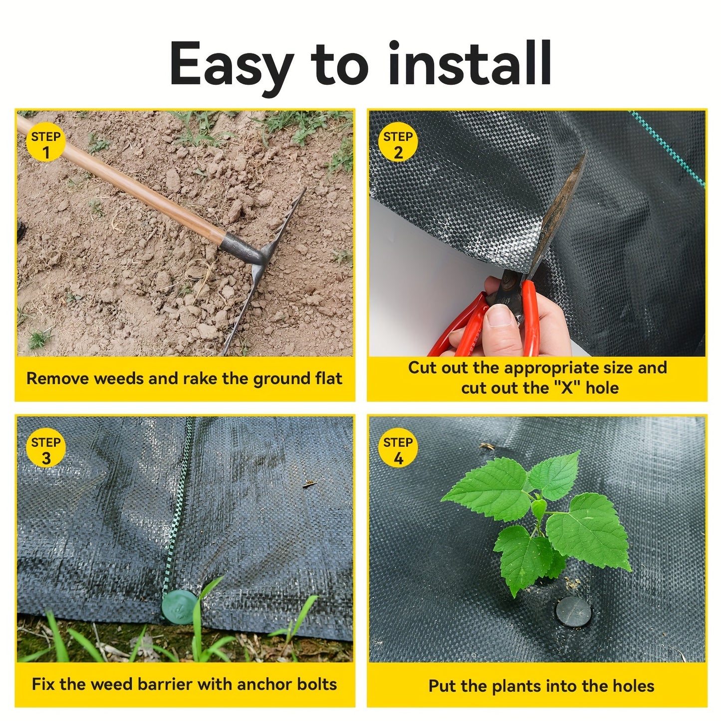 Heavy Duty Weed Barrier Landscape Fabric for Effective Weed Control