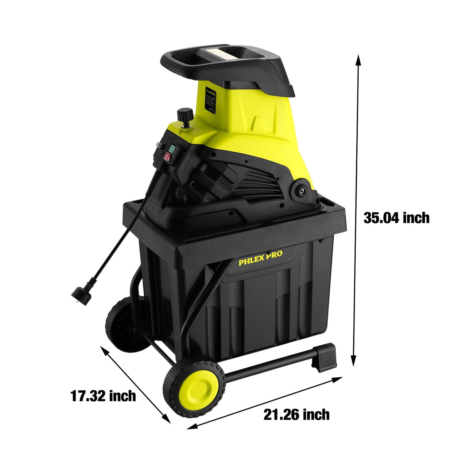 Electric Wood Chipper Shredder 15 Amp With Collecting Bin