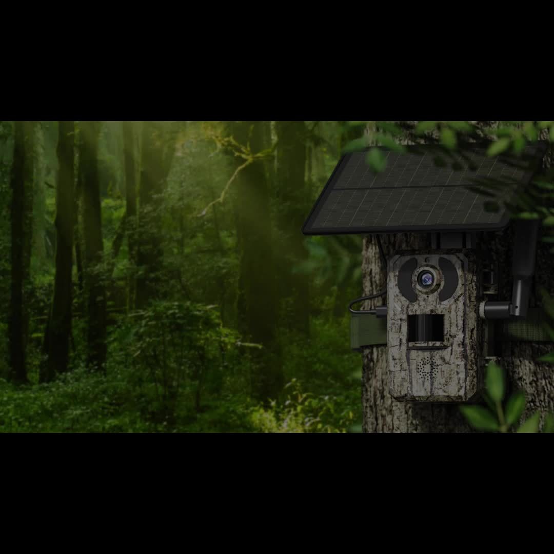 4G LTE Cellular Trail Camera With 2.7K Live View Solar Powered Night Vision App Access Playback