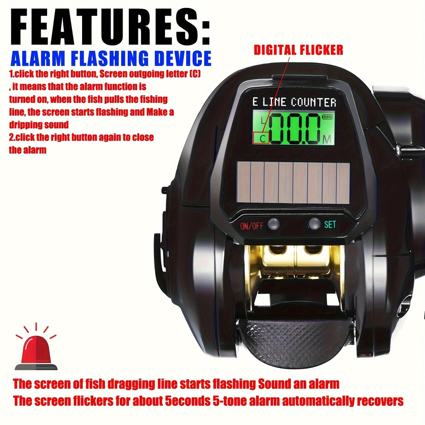 Samolla Saltwater Baitcasting Fishing Reel Variable Speed
