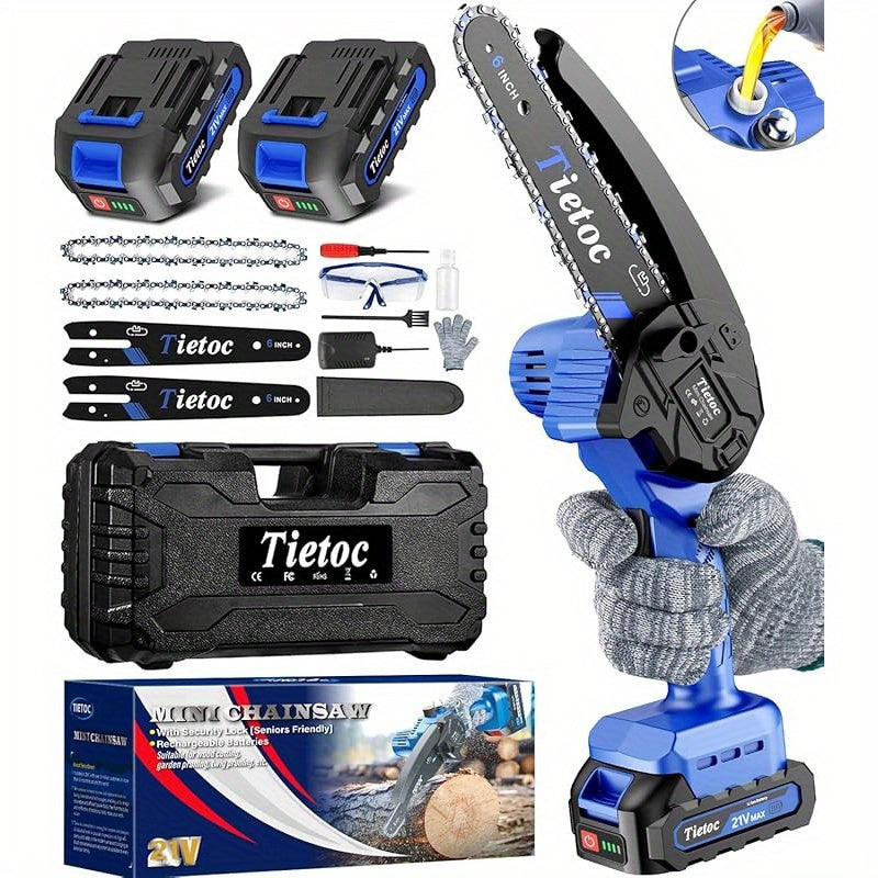 Cordless Mini Chainsaw for Easy Pruning and Gardening Tasks