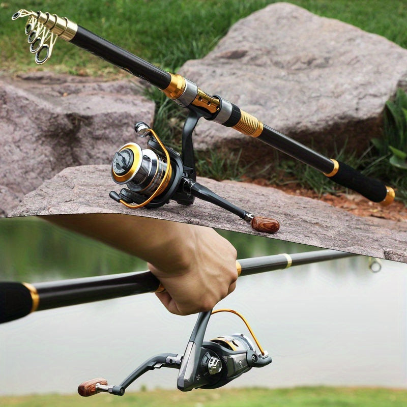 Telescopic Fishing Rod And Reel Combo Set Travel Kit