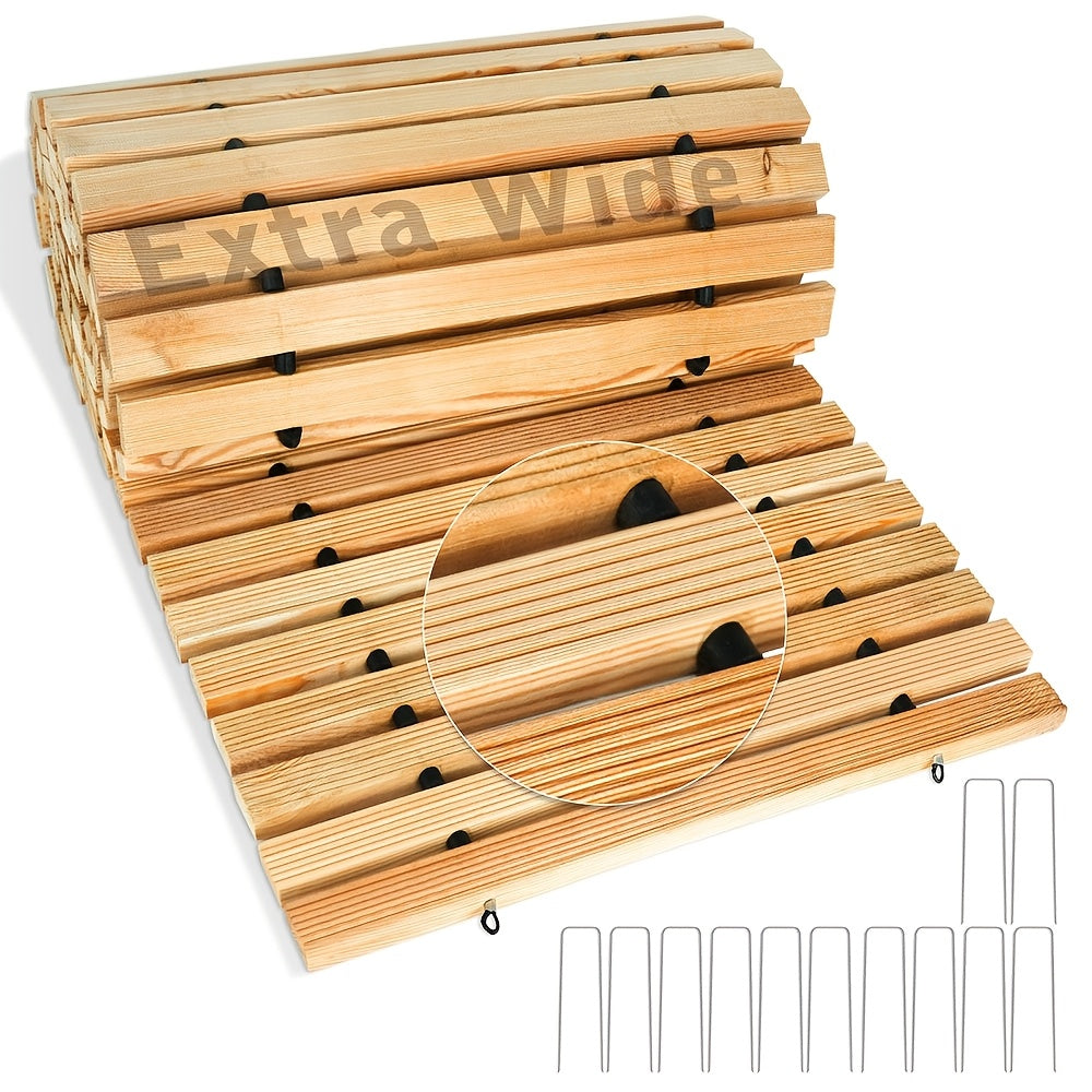 Durable Hardwood Garden Pathway With Foldable Anti Slip