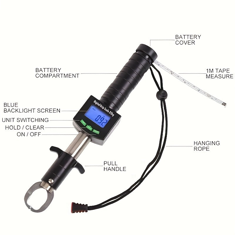 Portable Stainless Steel Fishing Scale with Tape Measure - Parry's Picks