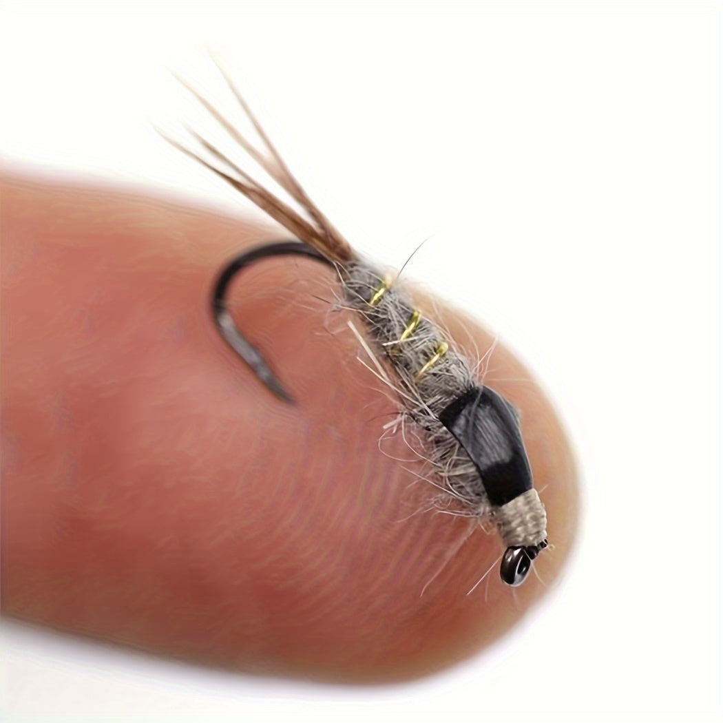 QIEVCRME Fly Fishing Flies Kit 100pcs Dry Wet Lures