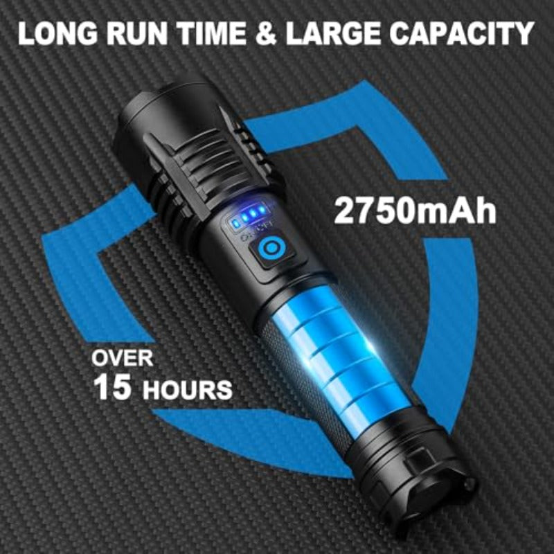High Lumens Rechargeable Flashlight 2 Pack for Outdoor Adventures