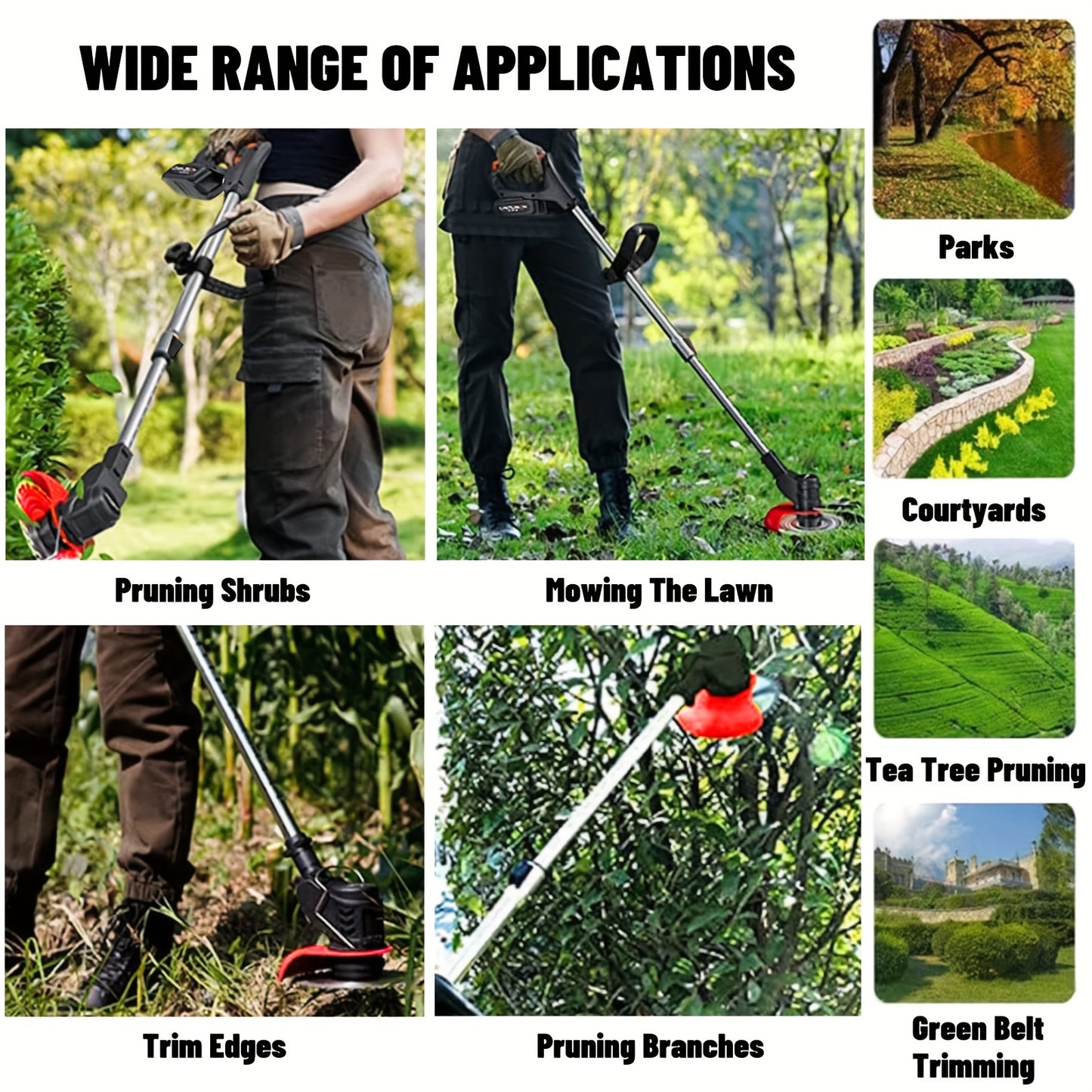 Portable Electric Lawn Mower with Lithium Batteries and Blades - Parry's Picks