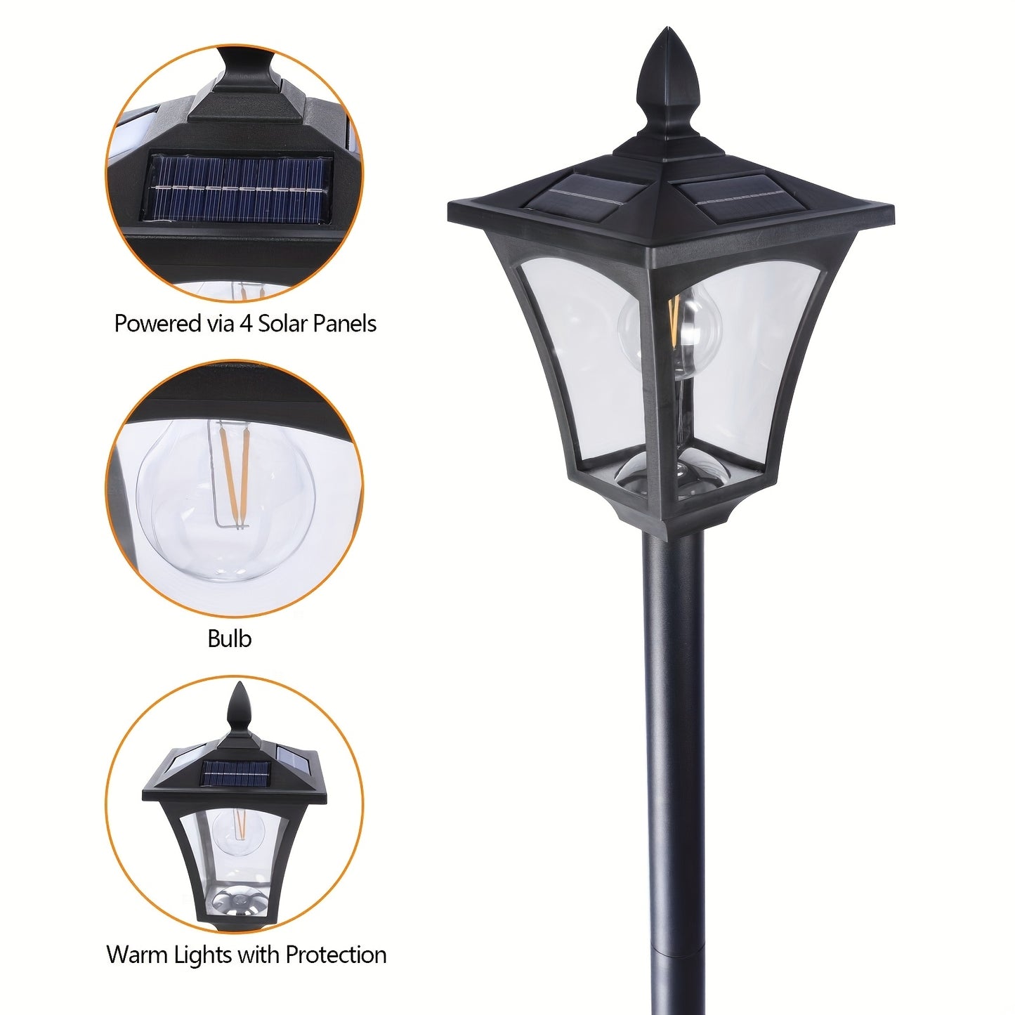 Solar Lamp Post With Planter For Outdoor Garden Lighting