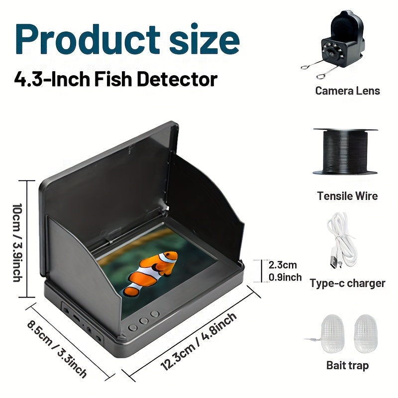 Underwater HD Fishing Camera With 4.3 Inch Screen USB