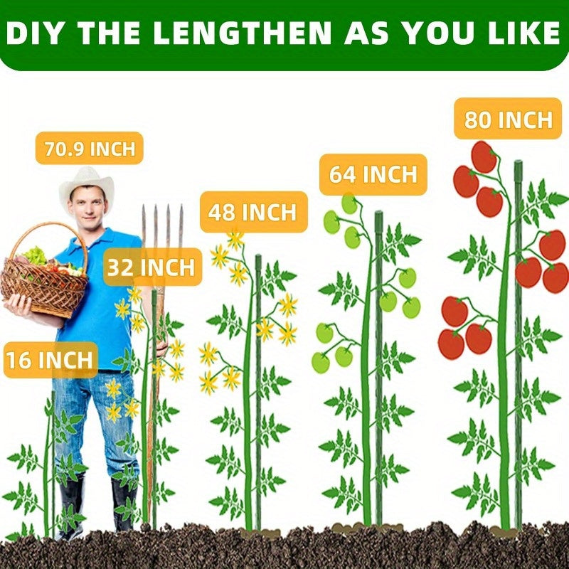 Durable Garden Stakes with Connectors and Clips for Plants - Parry's Picks