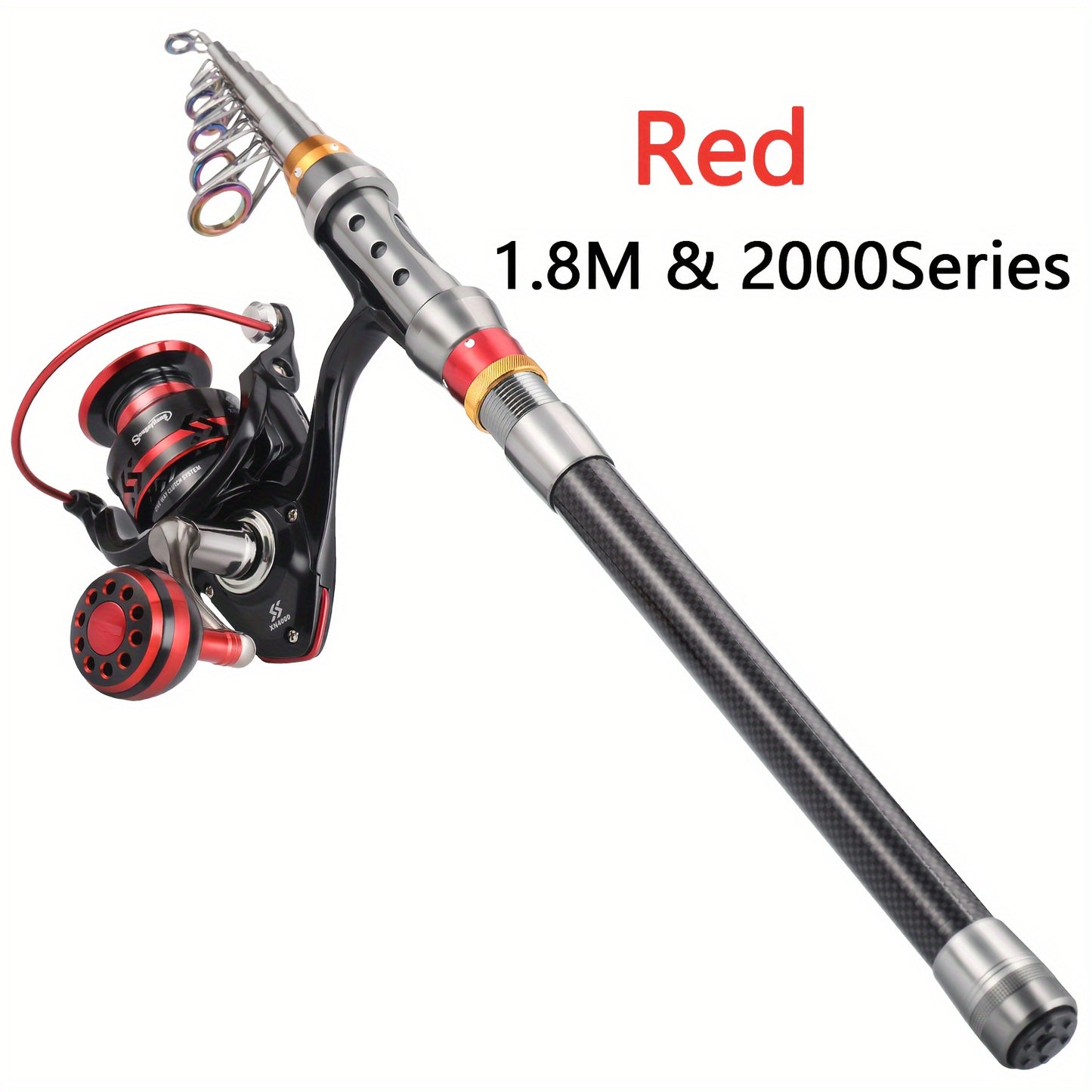 Sougayilang Carbon Fiber Telescopic Fishing Rod And Reel