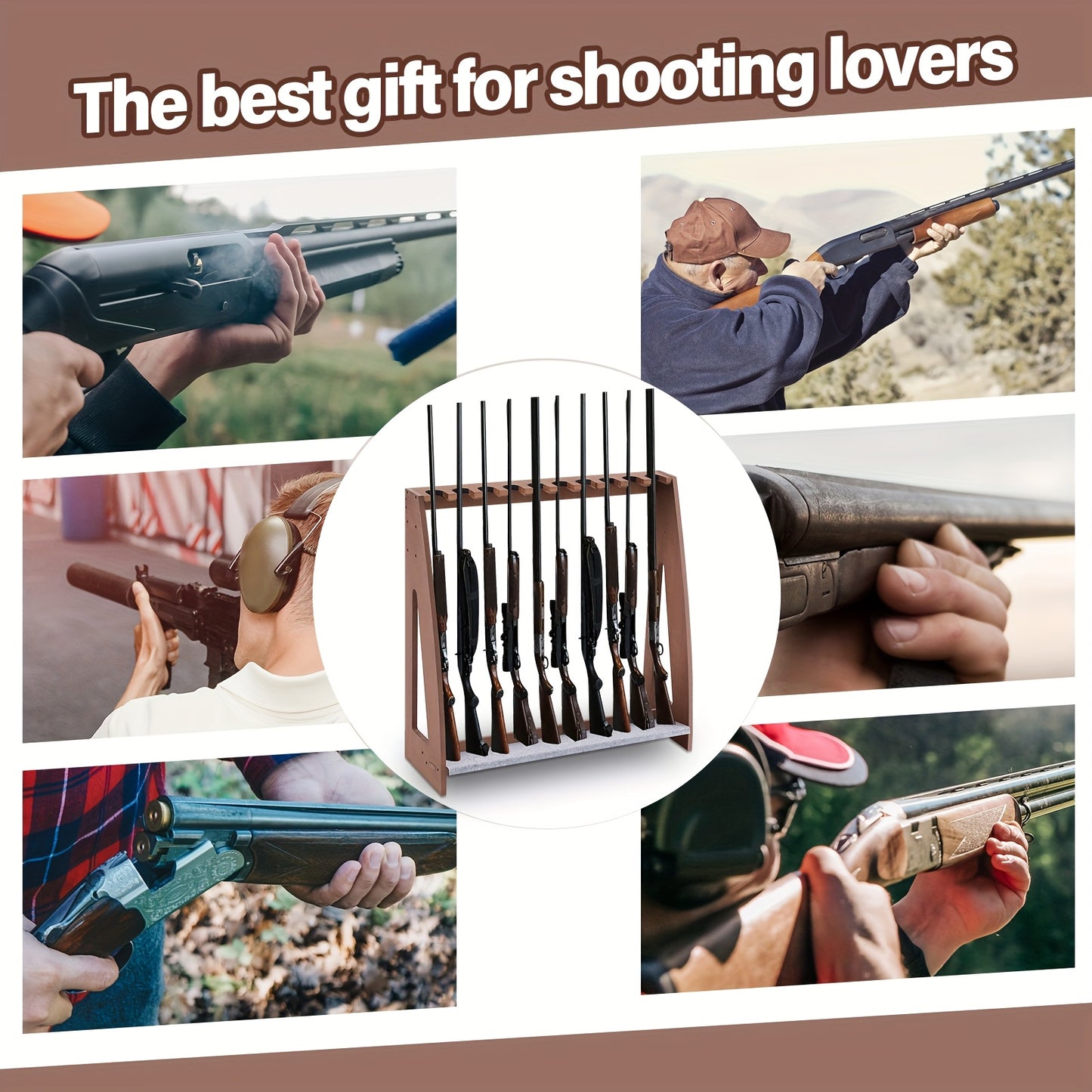 Freestanding Indoor Gun Rack with Soft Padding and Heavy Duty Storage - Parry's Picks