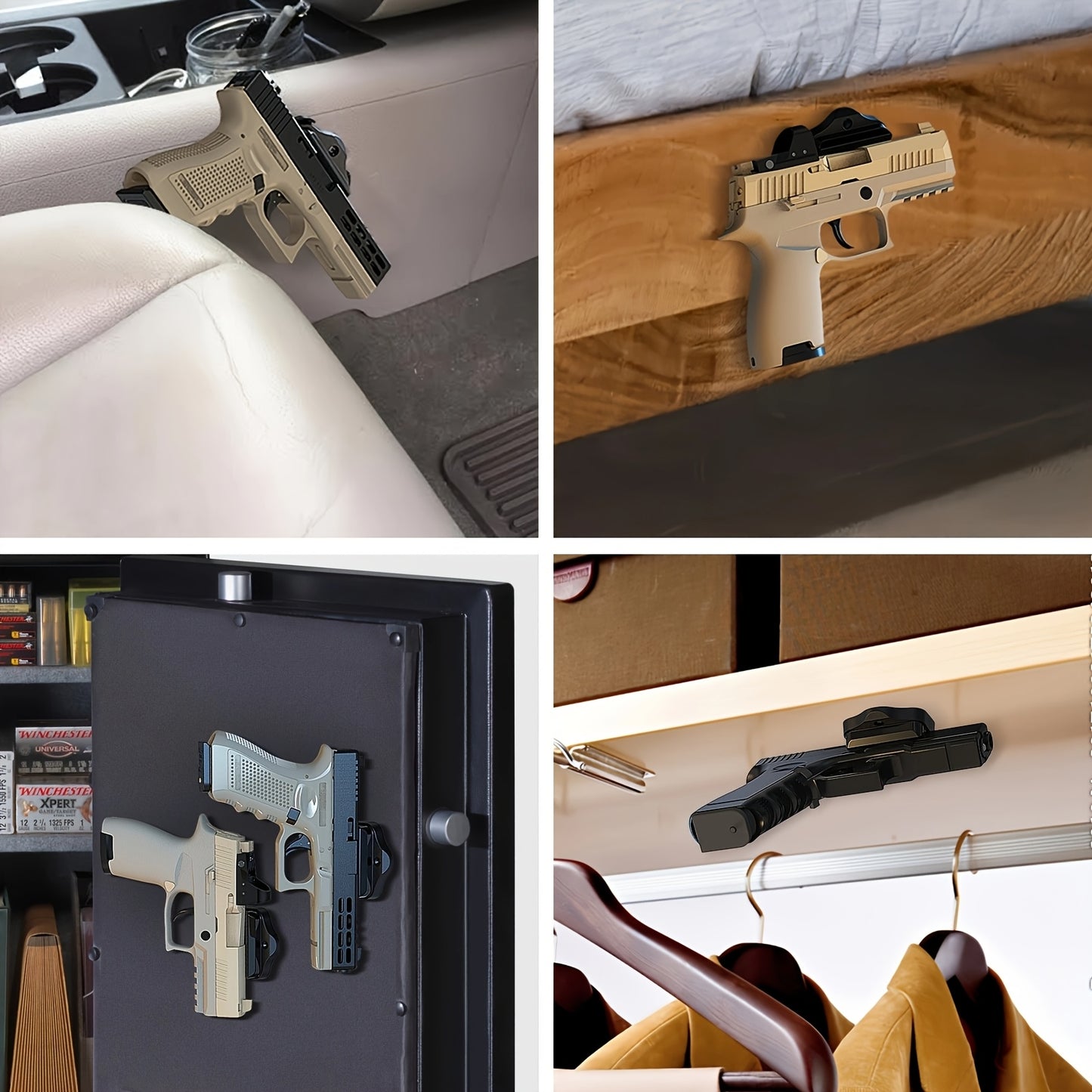 Double-Sided Gun Magnet Mount for Secure Pistol Storage - Parry's Picks