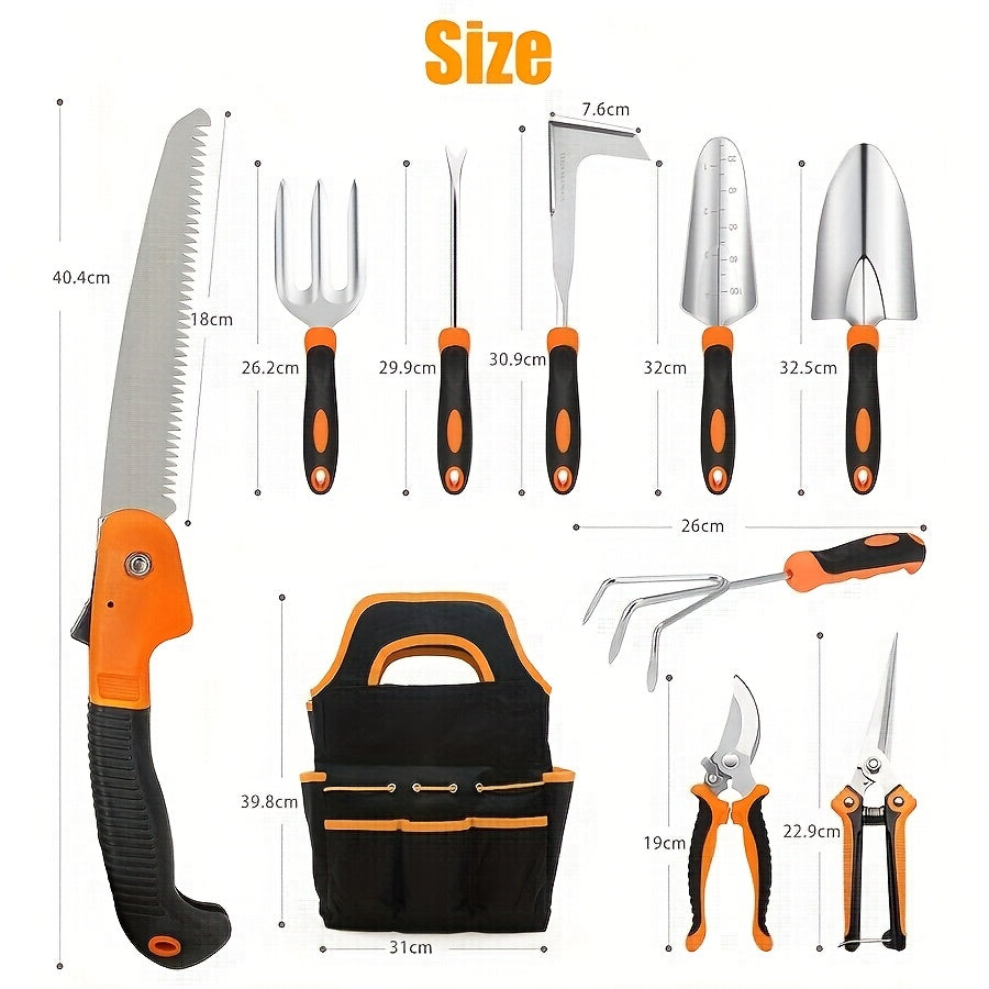 Heavy Duty 10 Piece Gardening Tool Set for Garden Enthusiasts - Parry's Picks
