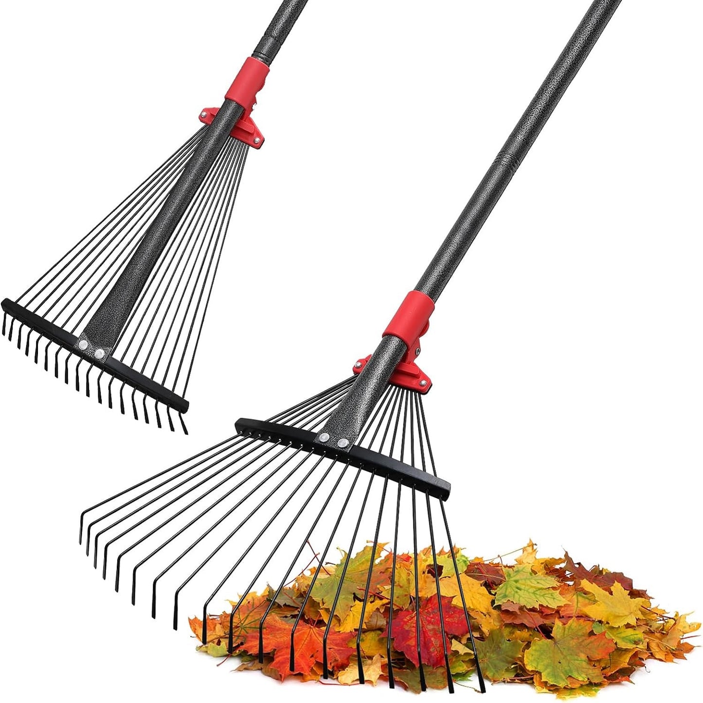 Adjustable Heavy Duty Leaf Rake for Fast Lawn Cleanup - Parry's Picks