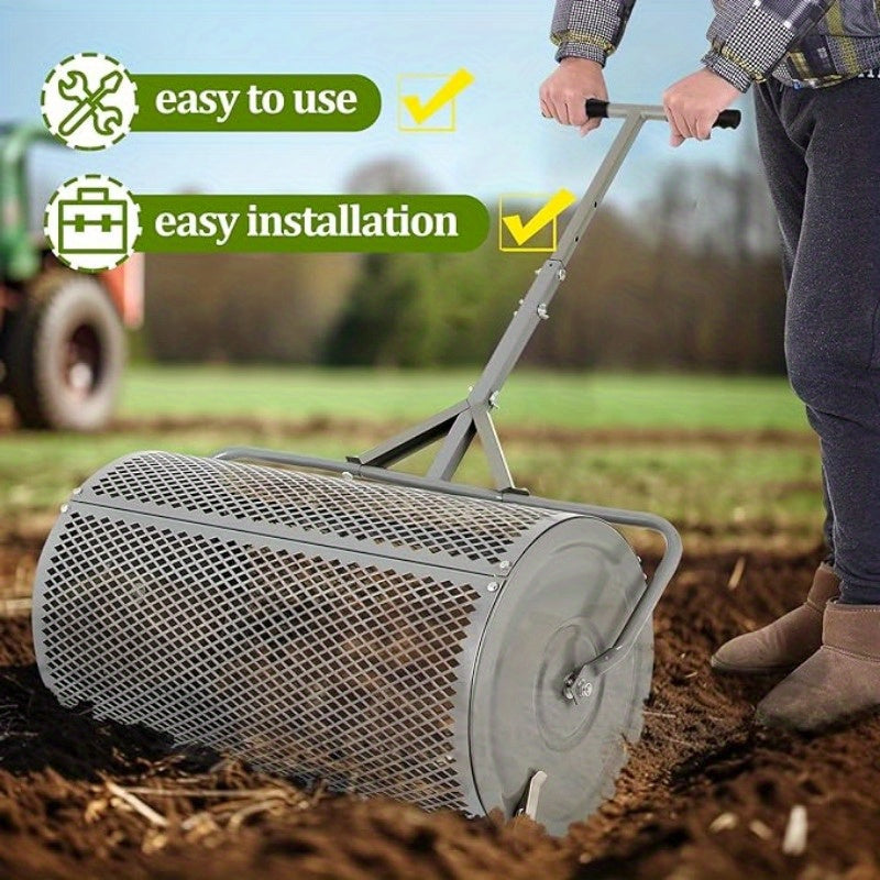 GCCSJ Compost Spreader For Lawn And Garden Walk Behind