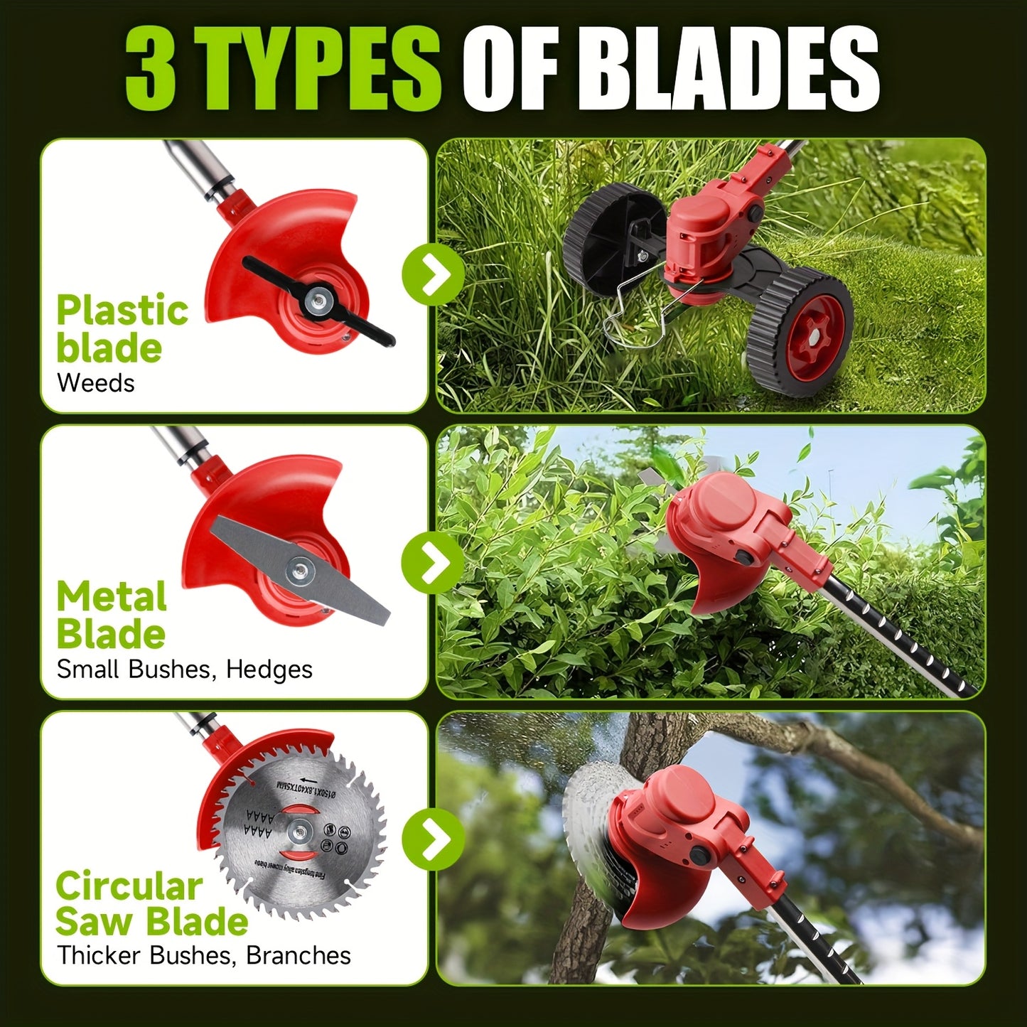 Turbo 20V Lightweight Cordless Electric Lawn Mower and Trimmer