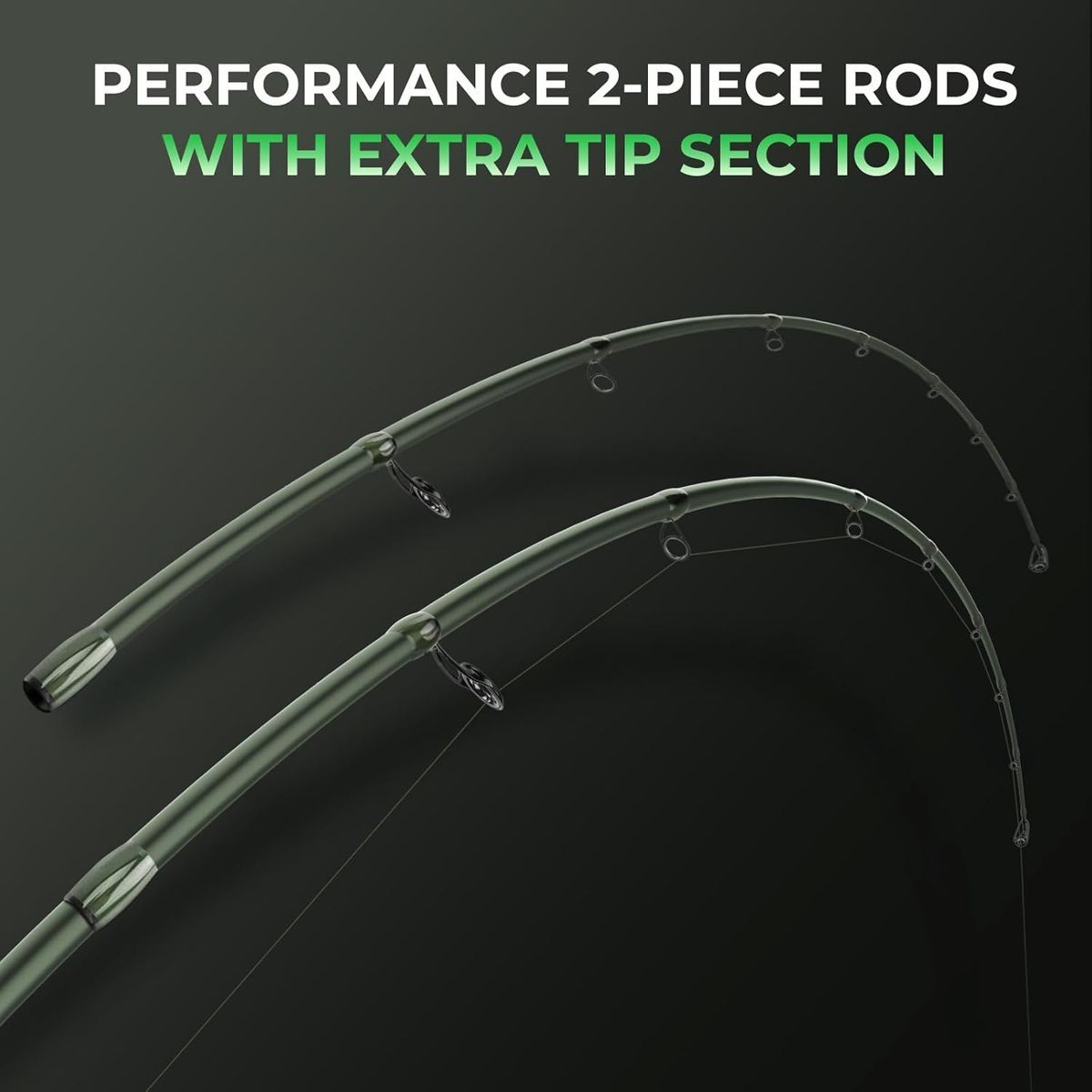KastKing Spartacus II Twin Tip Rod And Reel Combo Set