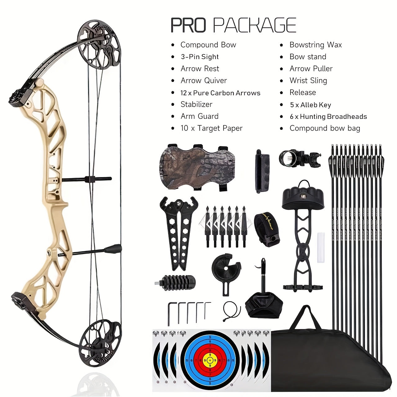 Pandarus Compound Bow for Adults and Teens Adjustable Draw