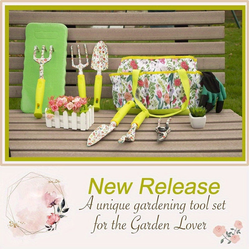 Cute Heavy Duty Aluminum Garden Tool Set with Rubber Grip - Parry's Picks