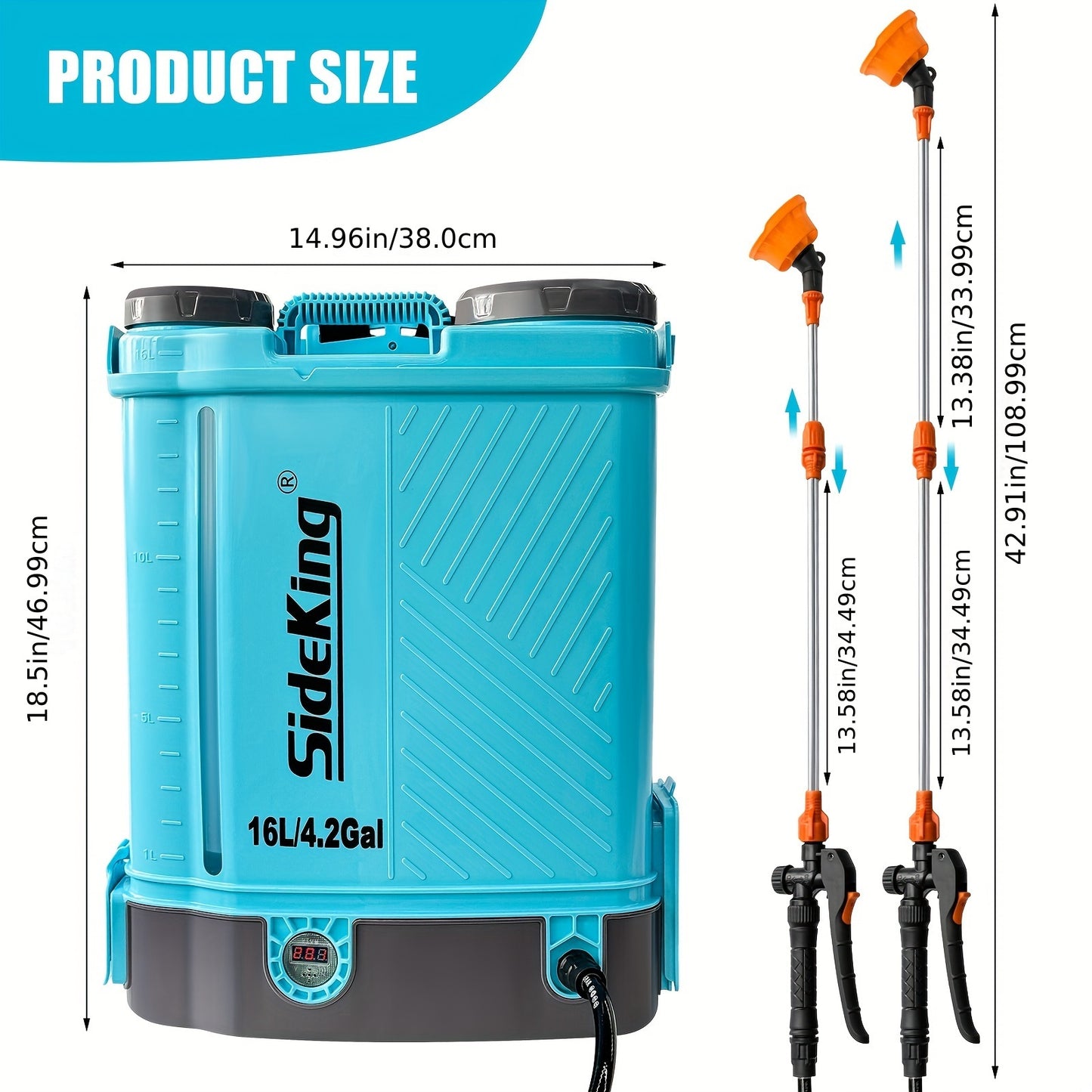 Electric Backpack Sprayer With 5 Nozzles And Telescopic Wand - Parry's Picks