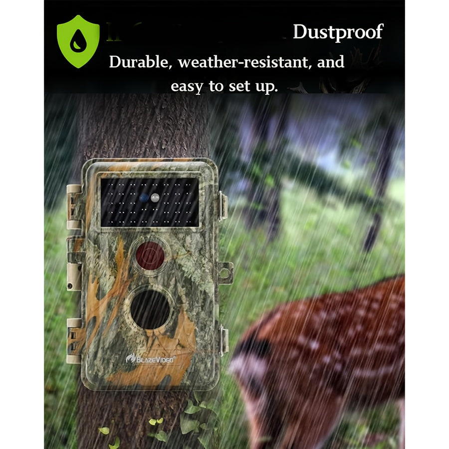 Trail & Game Camera With Night Vision 48MP 1296P HD H.264 MP4 Video No Glow 940nm Infrared Motion Activated For Outdoor Wildlife Hunting, Backyard Security, Animal Observation