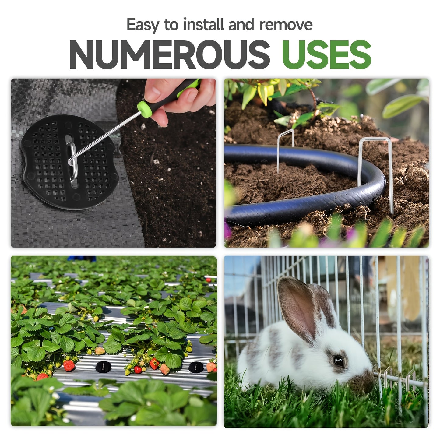 Lawn U-Shaped Spikes Set for Secure Garden Landscaping Solutions - Parry's Picks