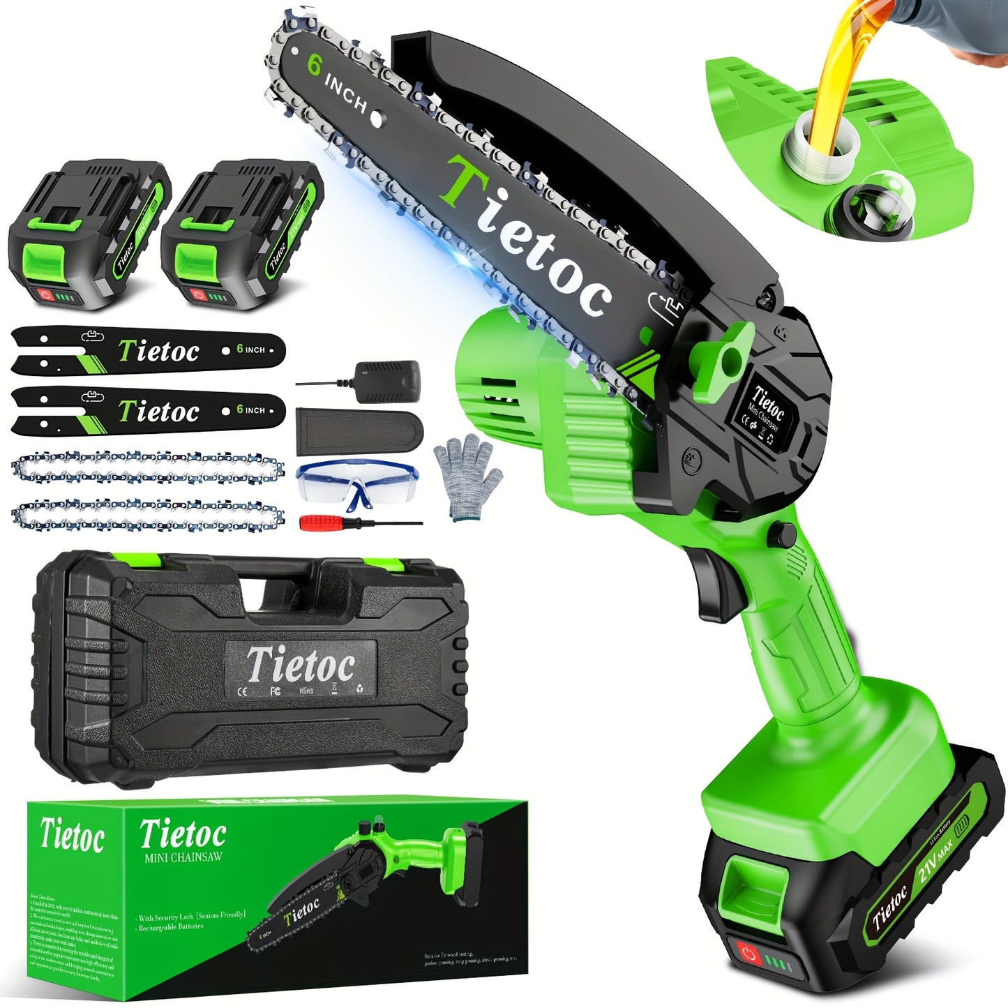 Cordless Mini Chainsaw for Easy Pruning and Gardening Tasks