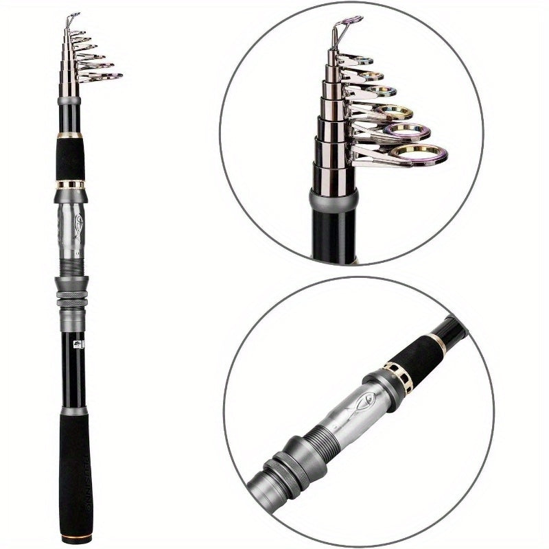 Heavy Duty Telescopic Fishing Rod And Reel Combo Kit
