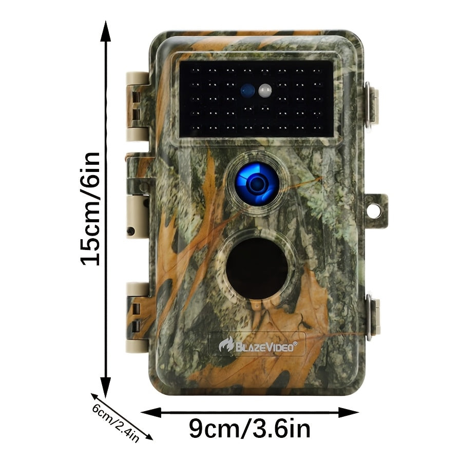 Trail & Game Camera With Night Vision 48MP 1296P HD H.264 MP4 Video No Glow 940nm Infrared Motion Activated For Outdoor Wildlife Hunting, Backyard Security, Animal Observation