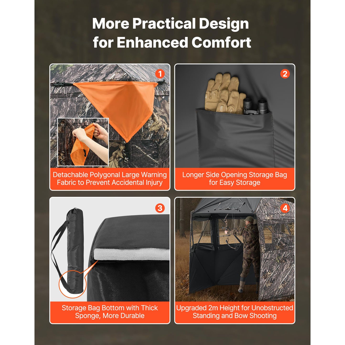 VEVOR Portable Hunting Blind With Carrying Bag Deer Duck