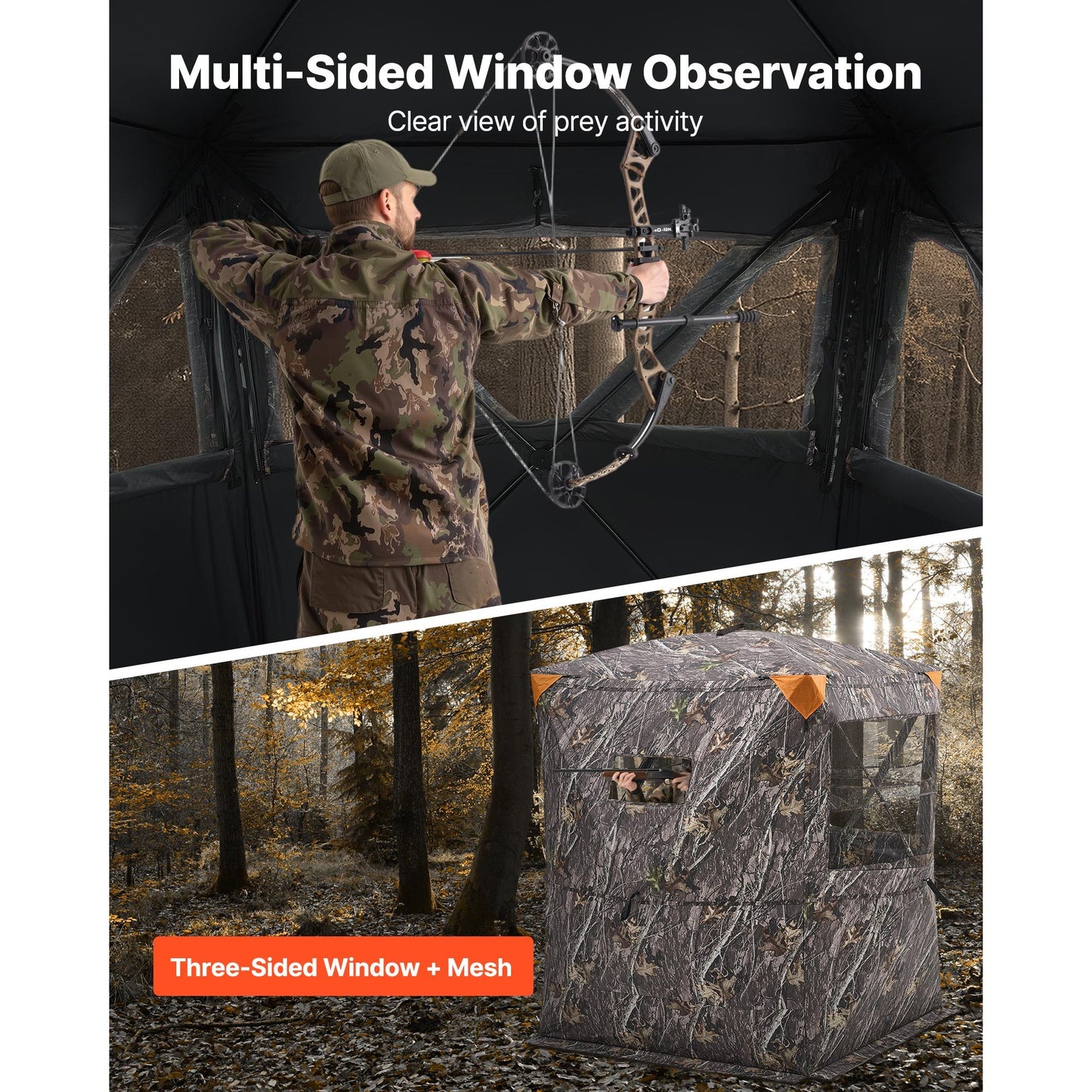 Portable Thermal Hunting Blind for Ground Waterfowl Hideout