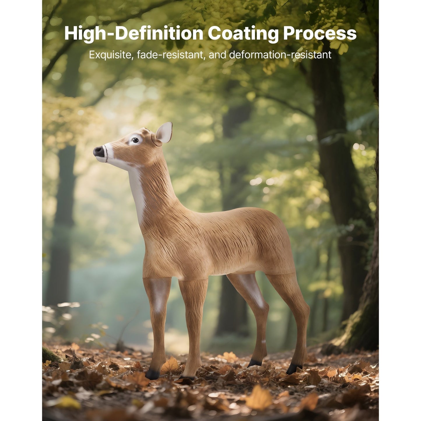 VEVOR Deer Decoy Outdoor Realistic Durable Doe Decoys for Hunting Foldable Legs 1-Pack