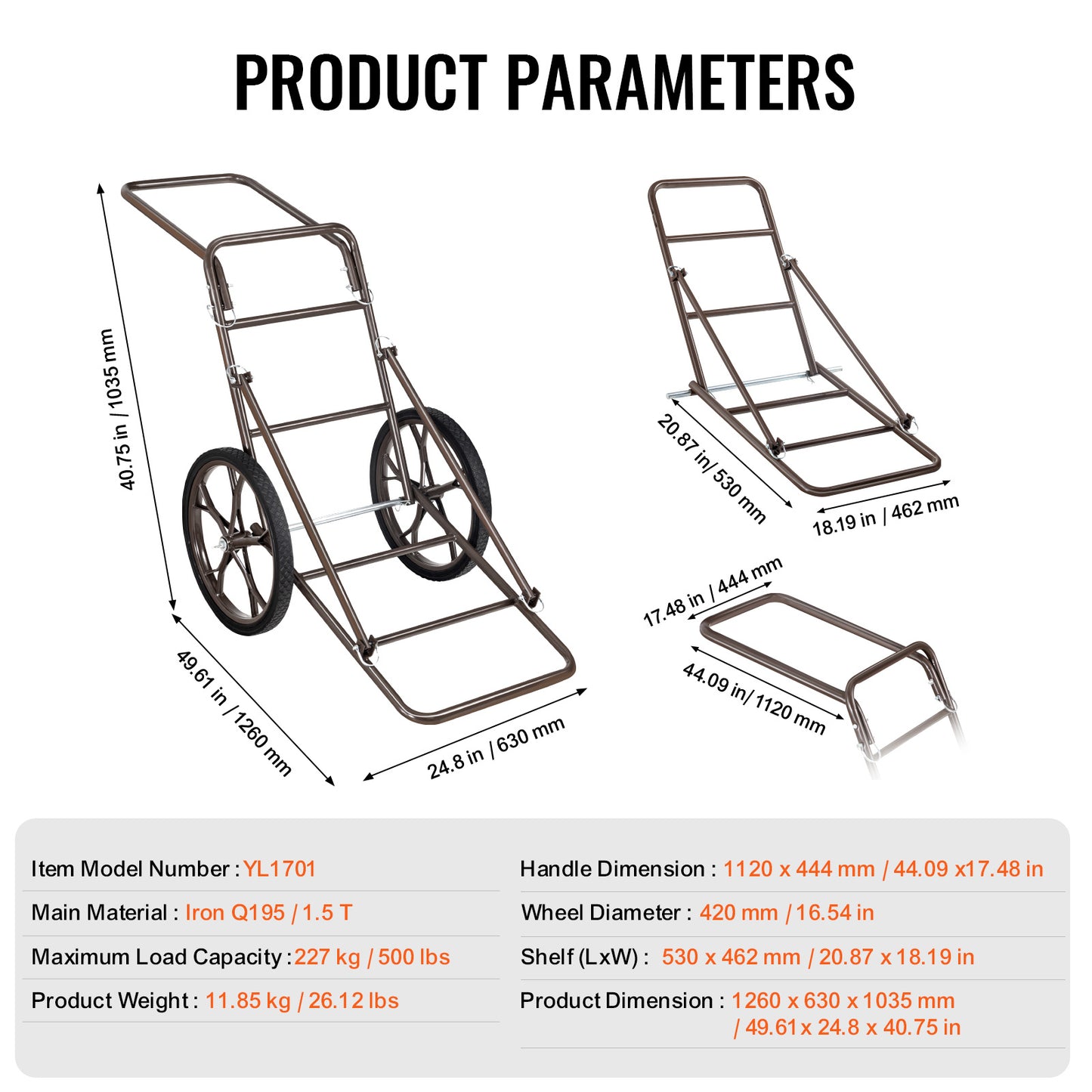 VEVOR Folding Deer Cart for Easy Game Hauling and Transport