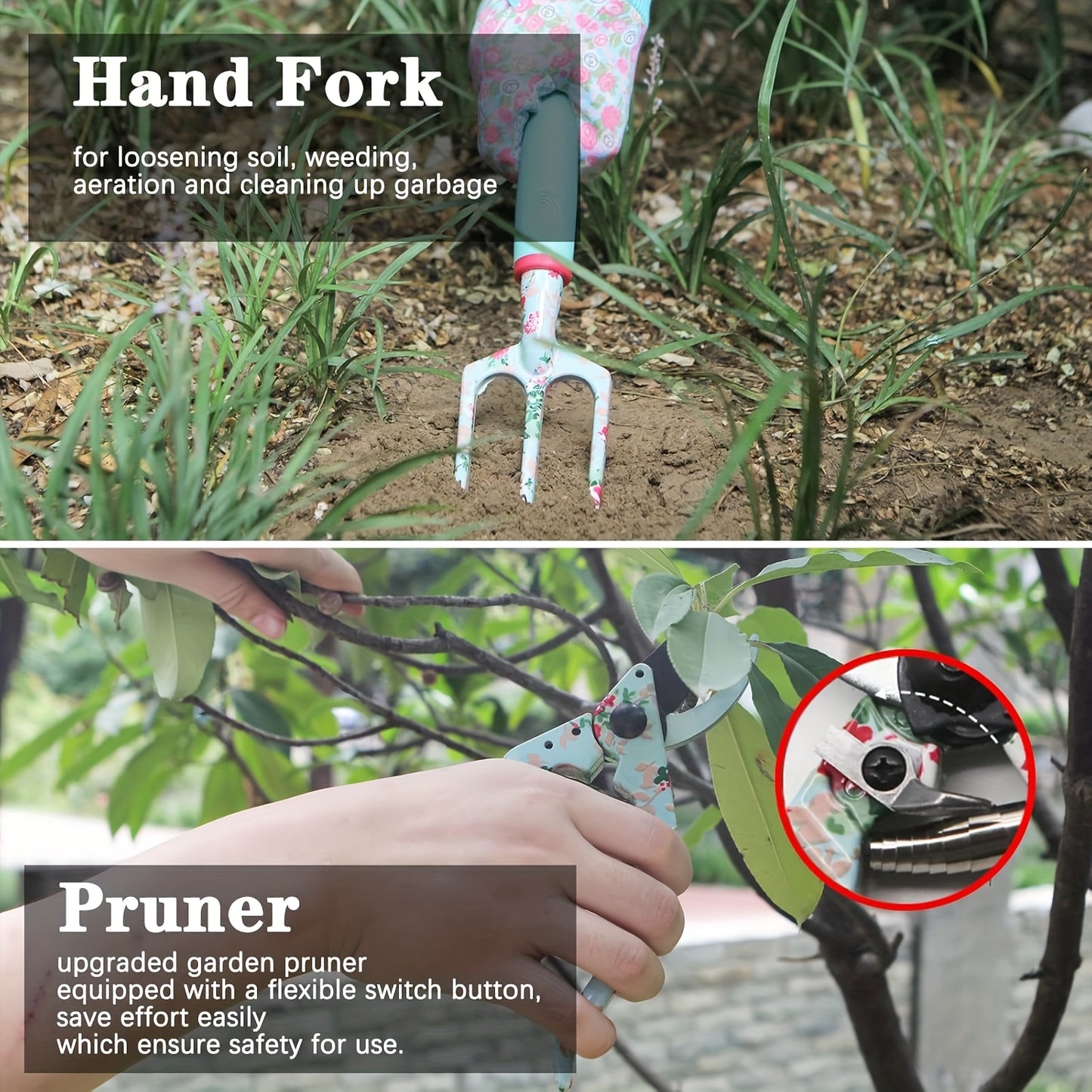 Floral Garden Tools Set for Enthusiastic Gardeners and Gifts - Parry's Picks