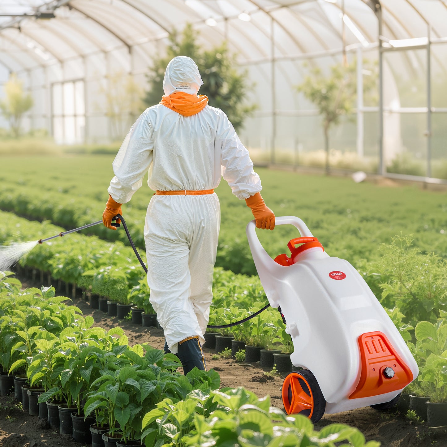 VEVOR Battery Powered Sprayer With Cart Wheeled 0 To 80 PSI
