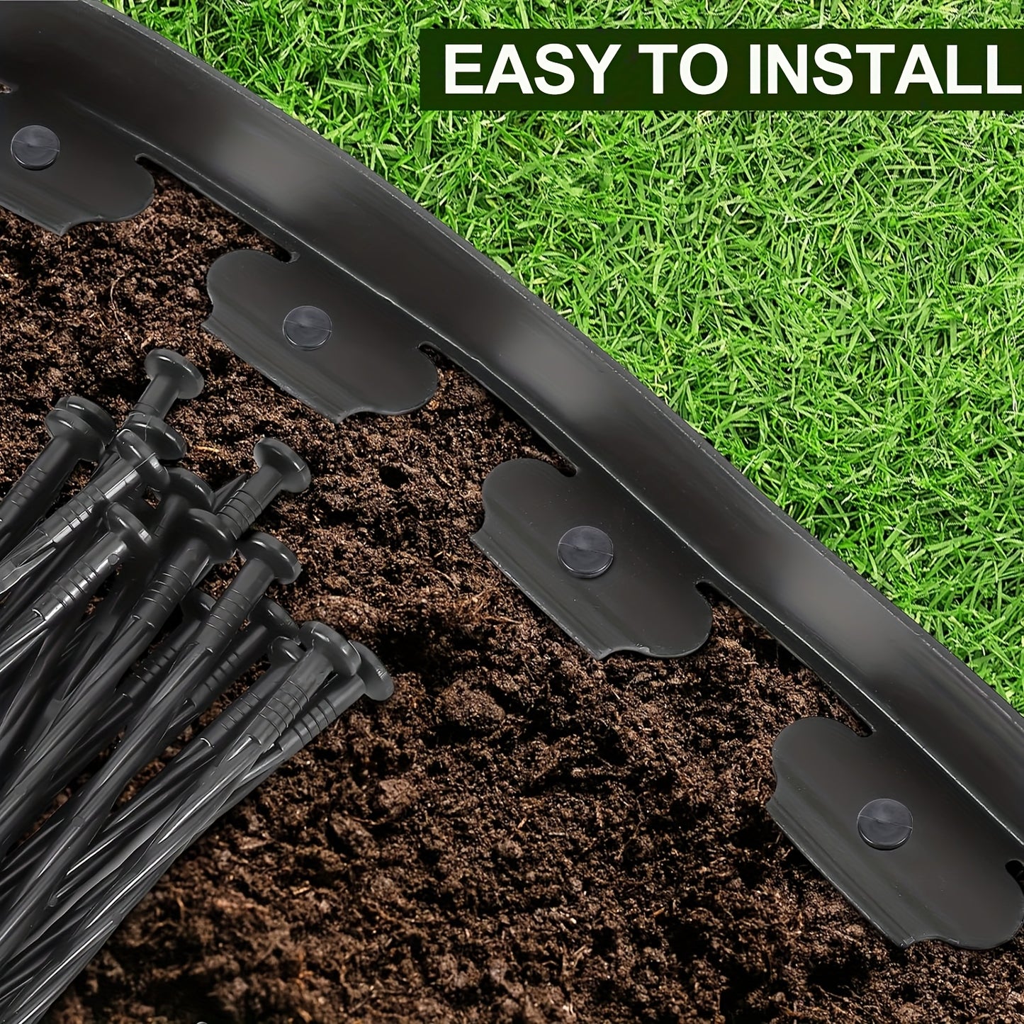 No Dig Durable Garden Landscape Edging Kit For Lawn Borders