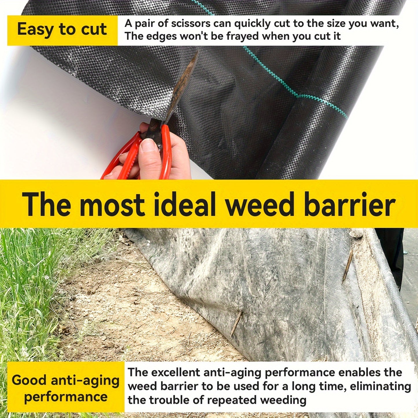 Heavy Duty Weed Barrier Landscape Fabric for Effective Weed Control