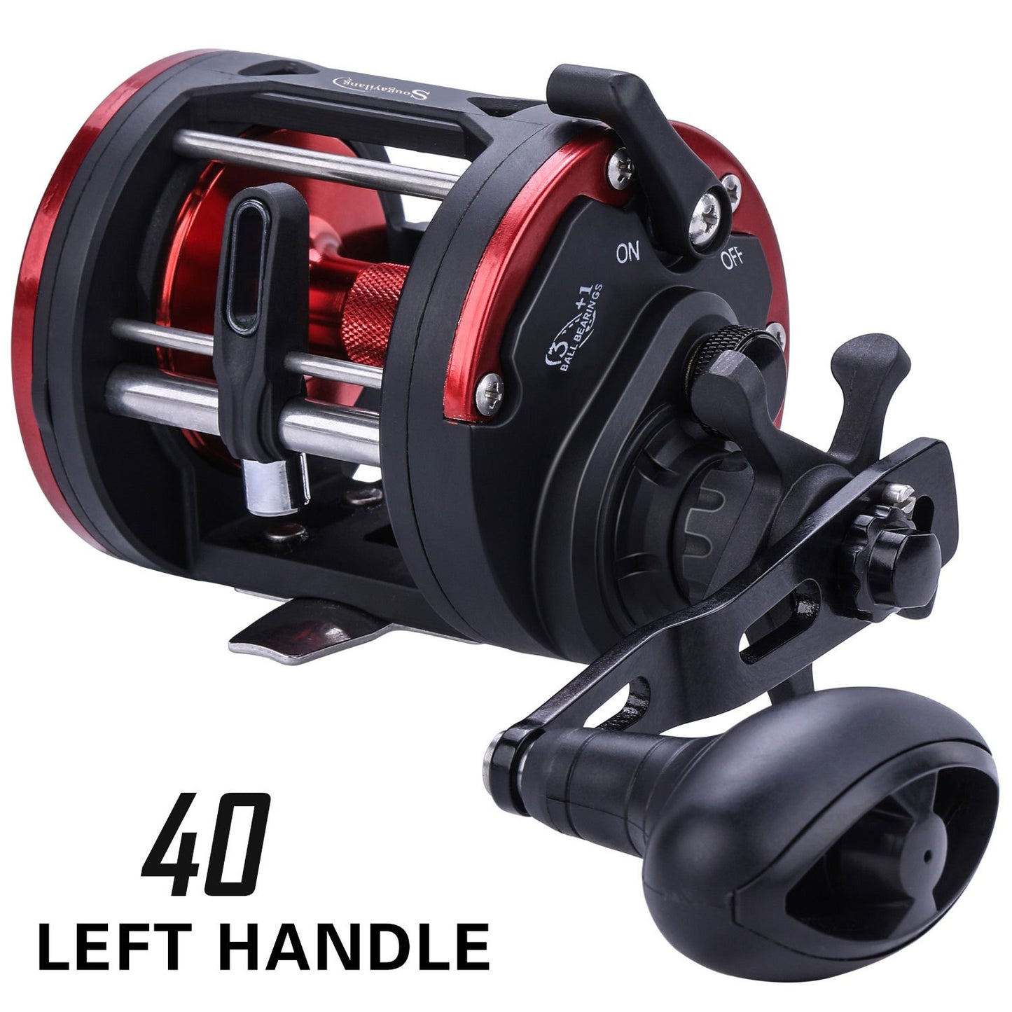 SOUGAYILANG Ambidextrous Baitcasting Reel 3Plus1BB MaximumDragSixtyTwoPounds AluminumAlloy For Trolling