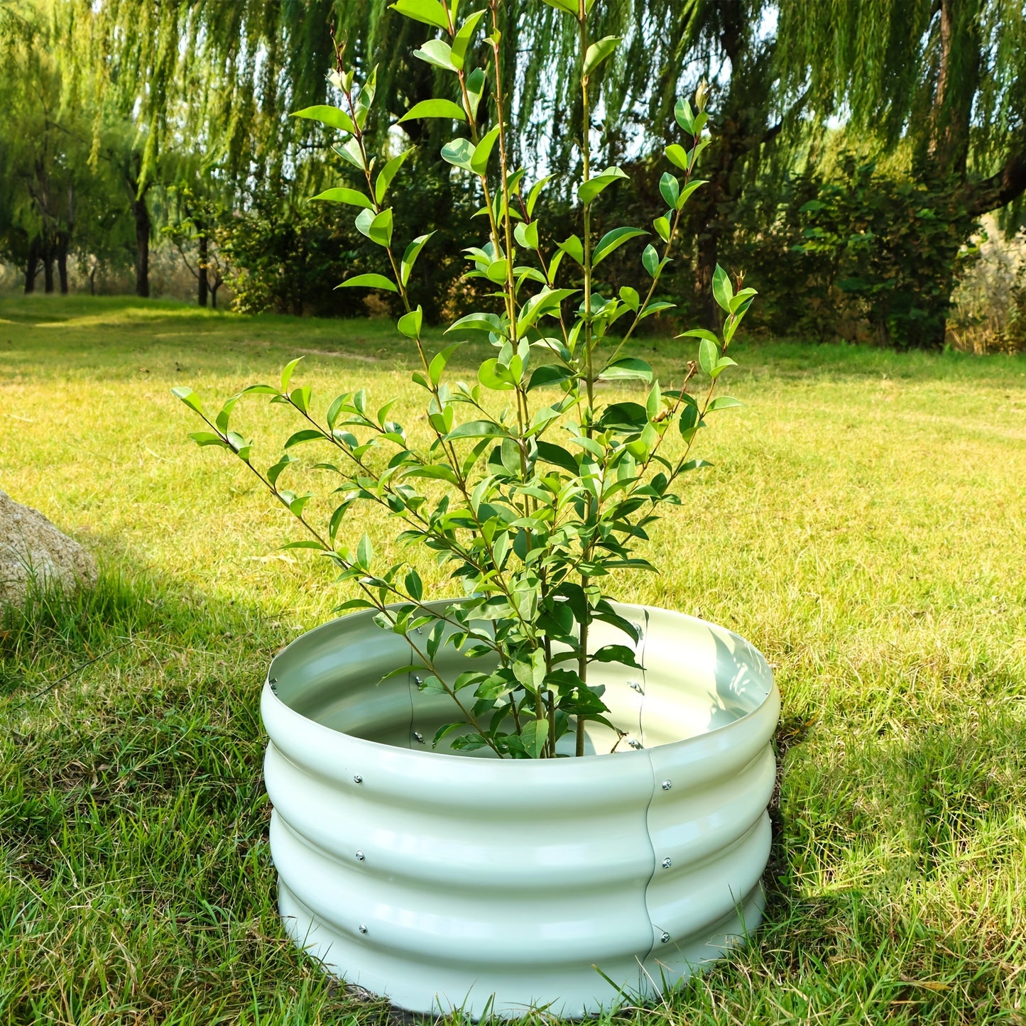 Round Raised Garden Bed Kit Metal For Planting Vegetables