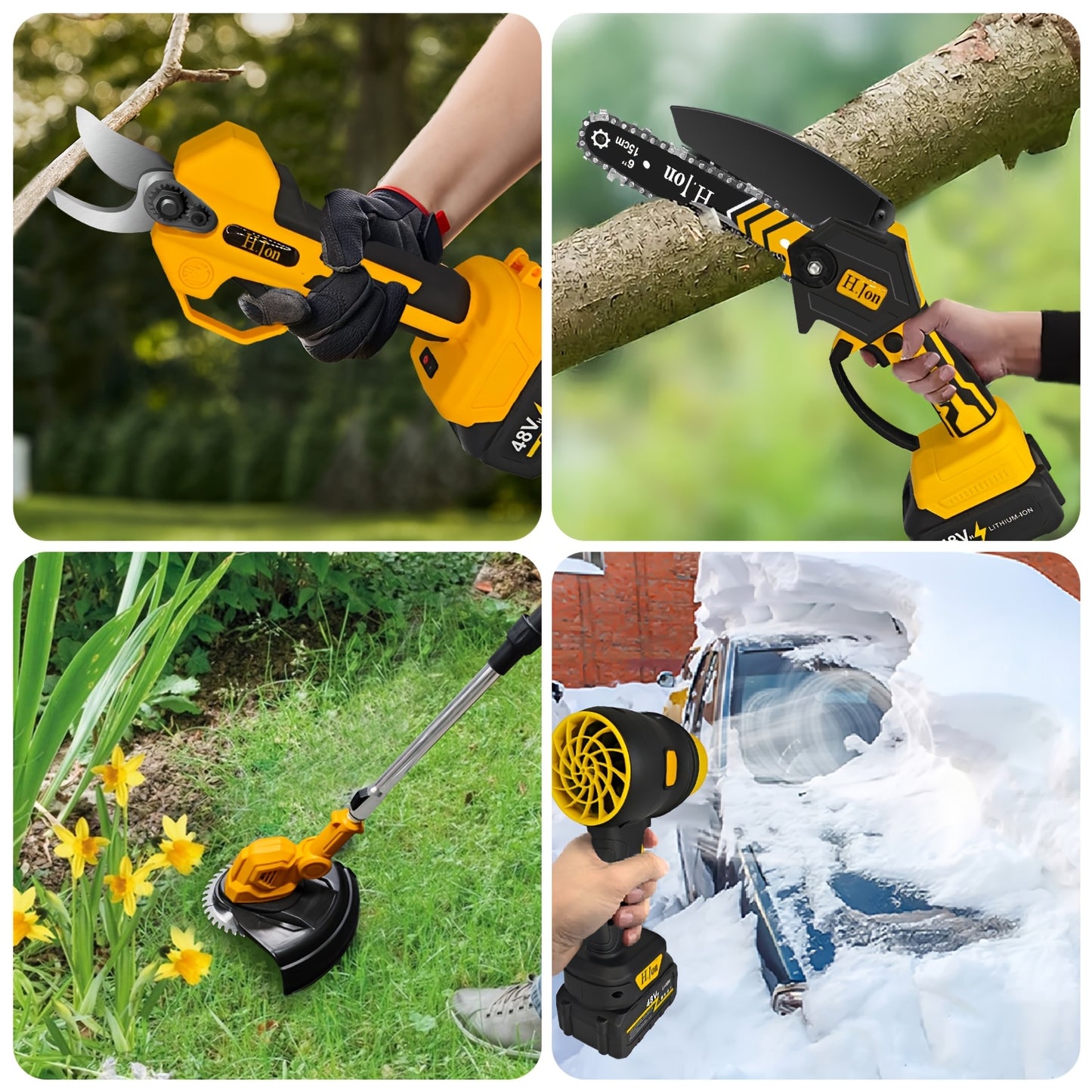 All In One Lithium Garden Tool Set With Batteries Included