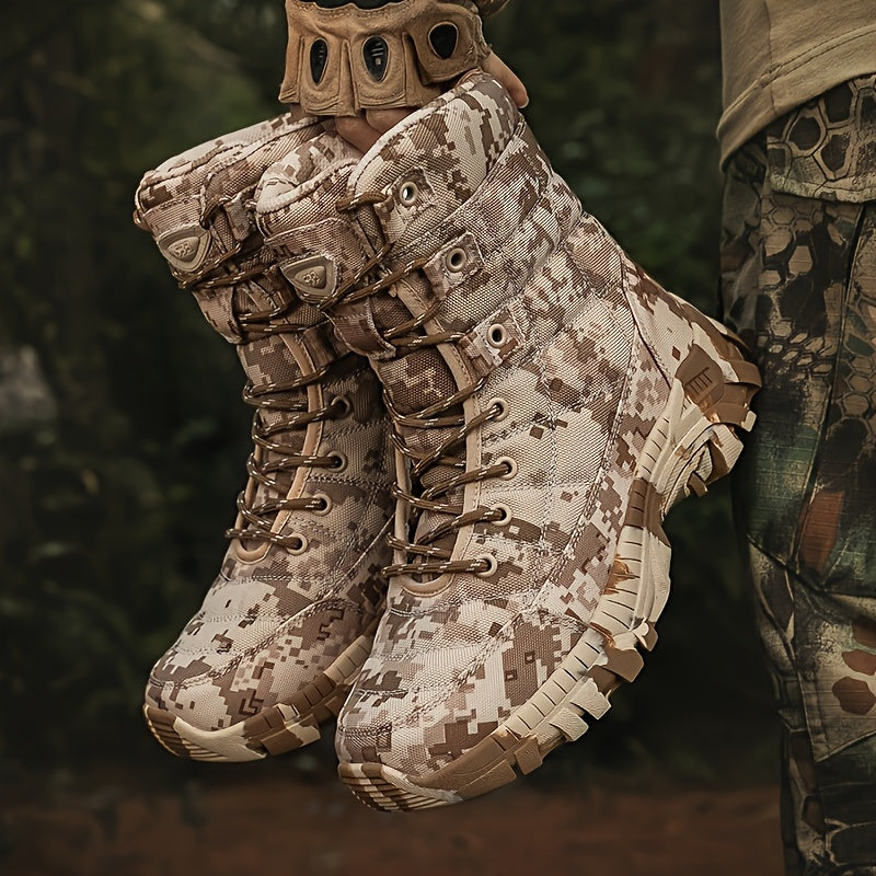 YTAT Men's Light Motorcycle Combat Boots Hiking Shoes