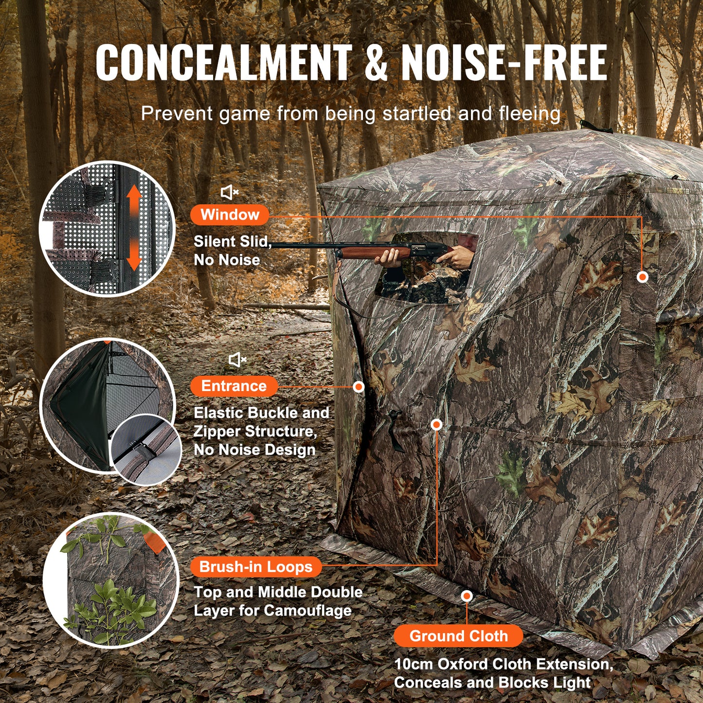 Vevor Hunting Ground Blind See Through Mesh For Two