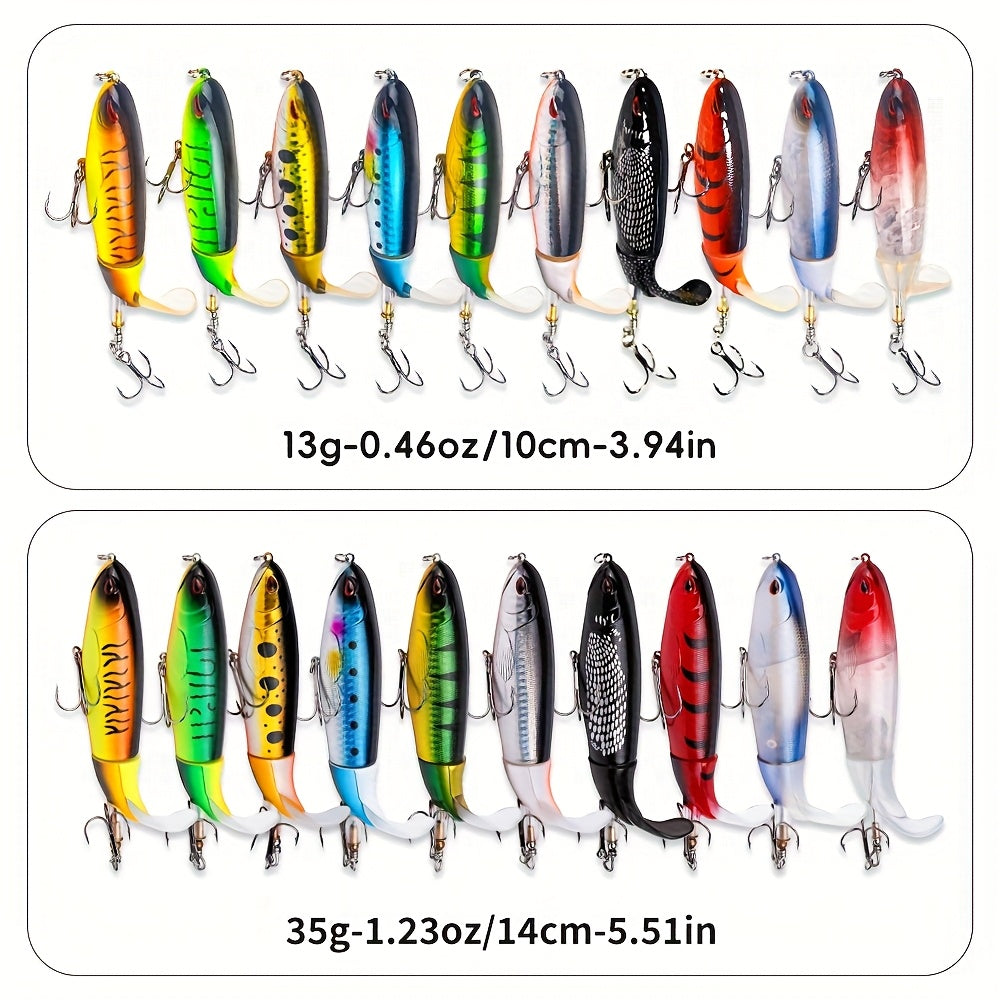 Pencil Lure Kit 20 Pcs Bass Topwater Floating Fishing Lures