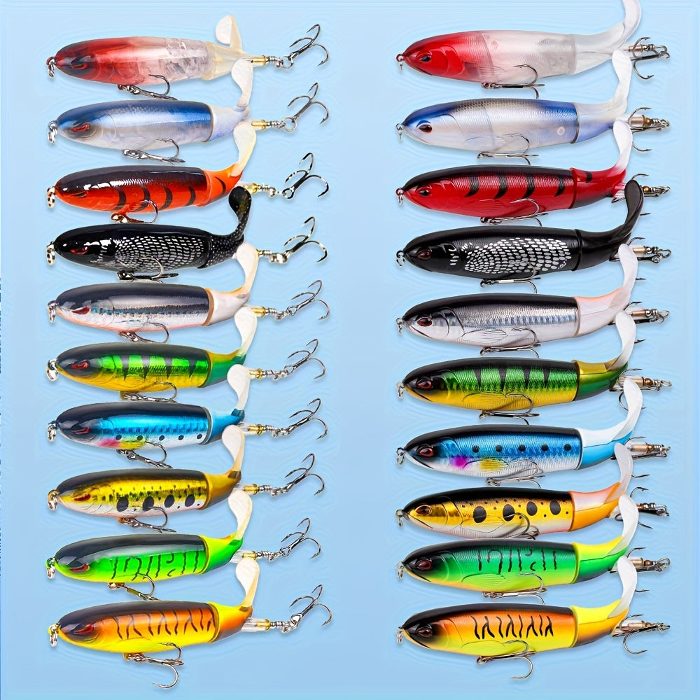 Pencil Lure Kit 20 Pcs Bass Topwater Floating Fishing Lures
